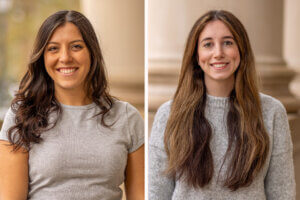 Arianna Duncan ’18, ’24M, Nursing Skills Lab and Simulation director, and Julianne Dellocono, senior nursing student