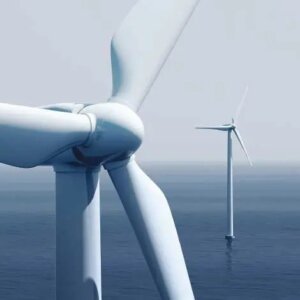 Image of wind turbines in ocean