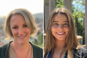 Headshots for Master of Social Work (MSW) student Nicole Baldonado and recent graduate Anna Gwiazda ’21, ’26M