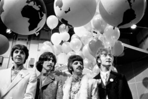 Black and White image of The Beatles in 1967