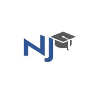Stylized logo for ICUNJ represented by "NJ" for New Jersey, and a graduation cap