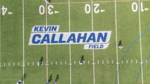 Aerial view of newly named Kevin Callahan Field at Kessler Stadium