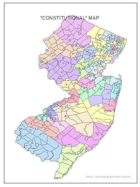 Graph displays the NJ redistricting process outcome using a constitutional approach