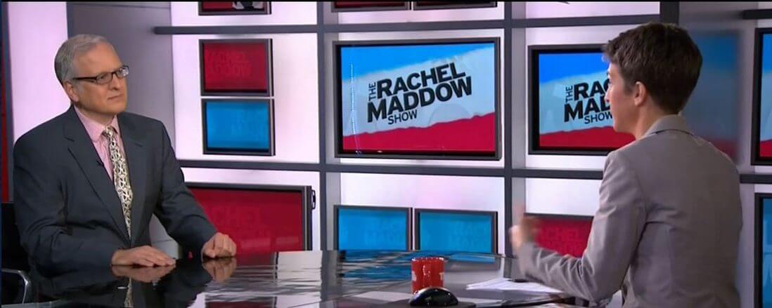 Patrick Murray being interviewed by Rachel Maddow