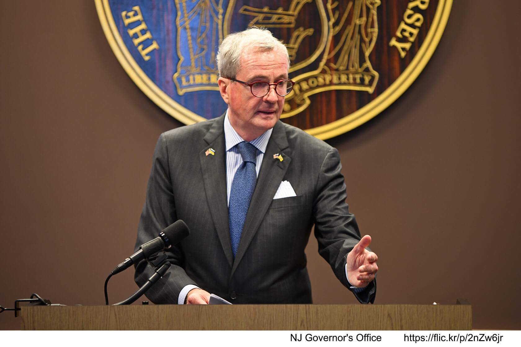 Image of New Jersey Governor Phil Murphy speaking.