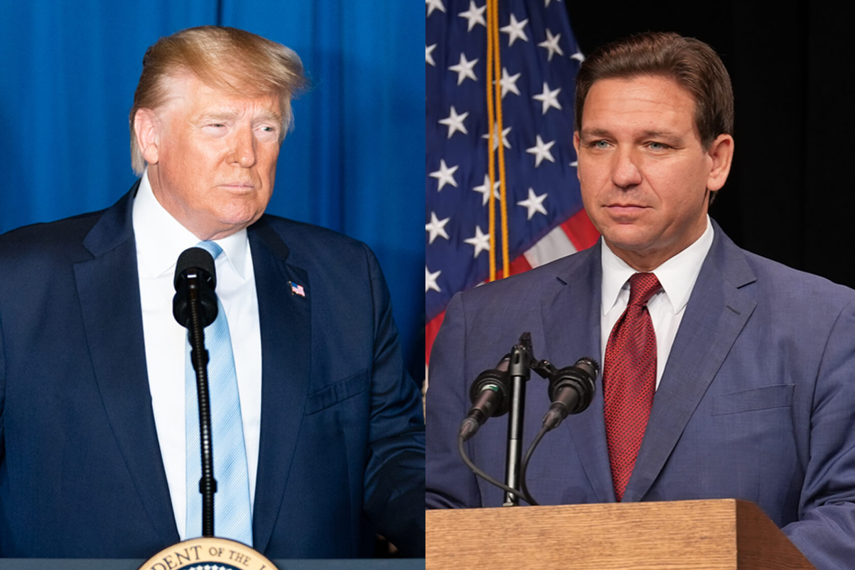 Image of former President Donald Trump and Florida Governor Ron DeSantis