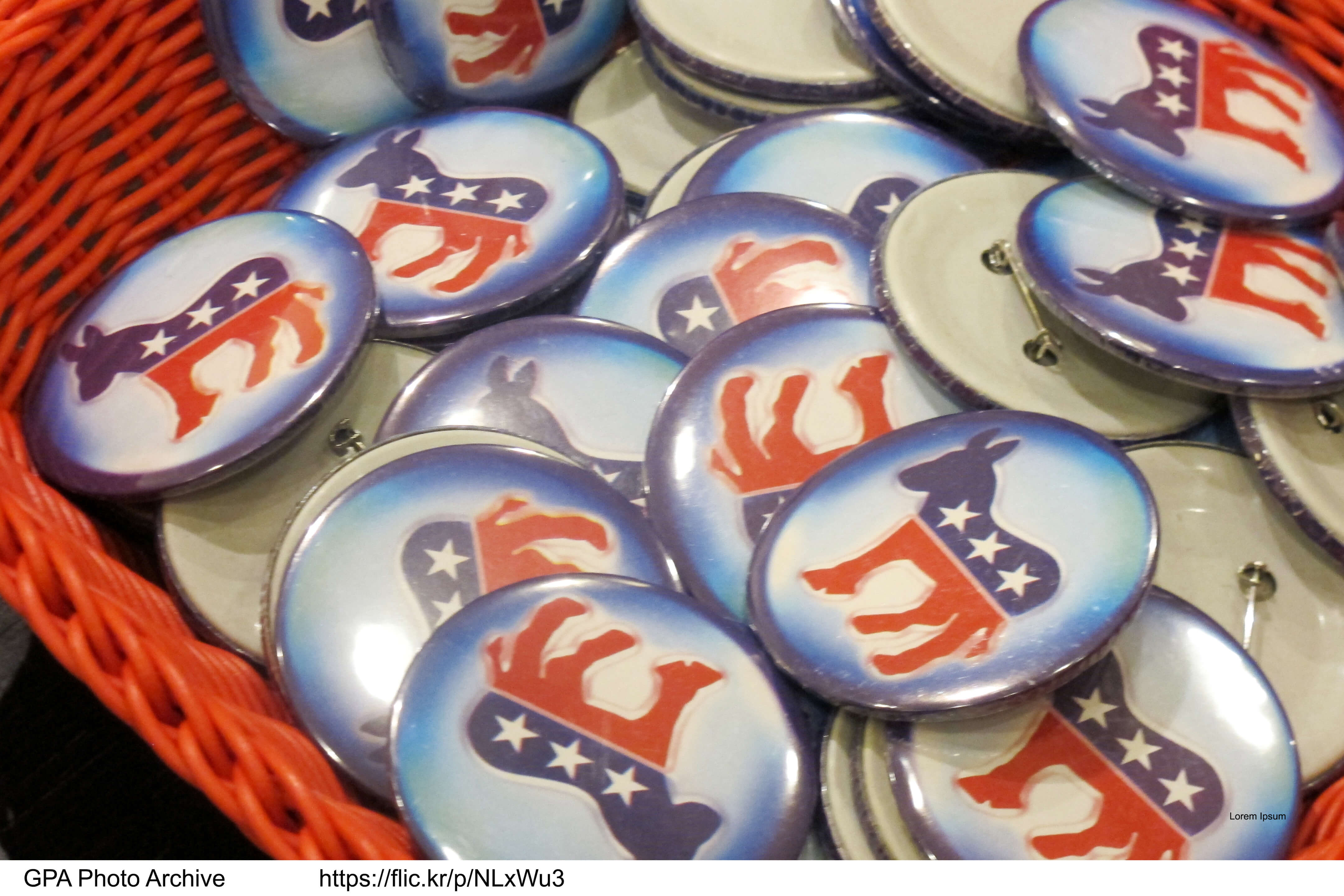 Image of Democrat buttons