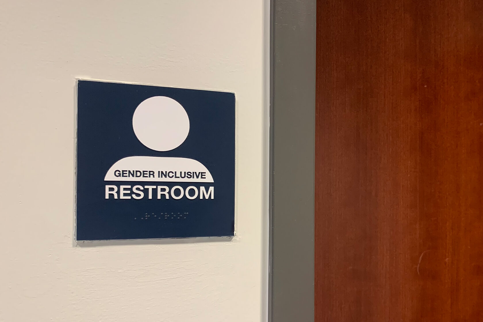 Image of gender inclusive bathroom sign