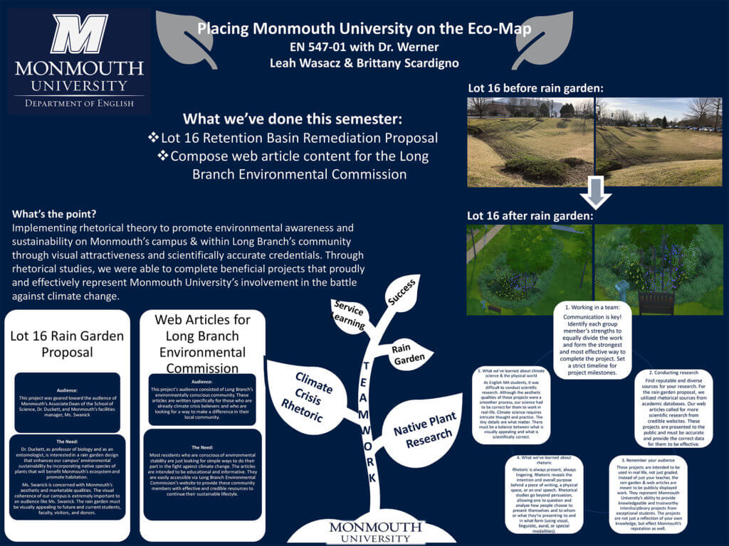 Monmouth University Scholarship Week 2020 Poster: Placing Monmouth University on the Eco-Map