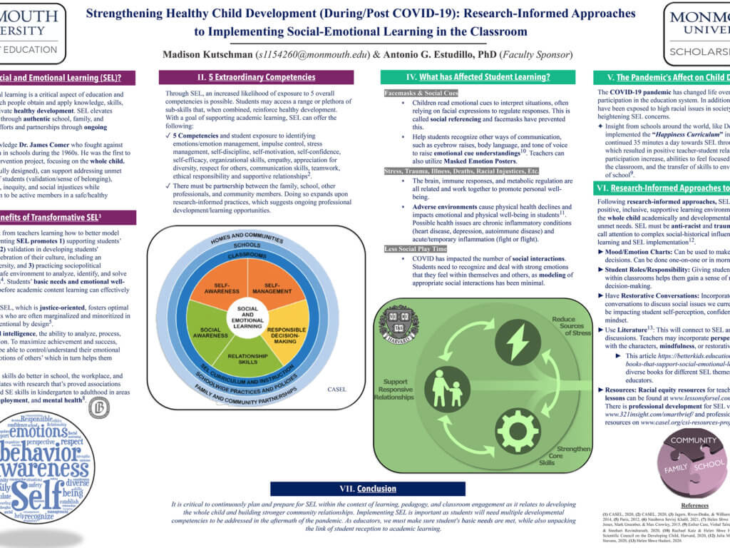 Poster Image: Strengthening Healthy Child Development (DuringPost COVID-19) Research-Informed Approaches to Implementing Social-Emotional Learning in the Classroom