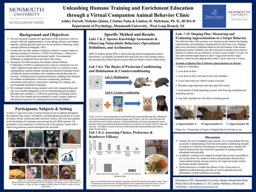 Poster Image: Unleashing Humane Training and Enrichment Education through a Virtual Companion Animal Behavior Clinic