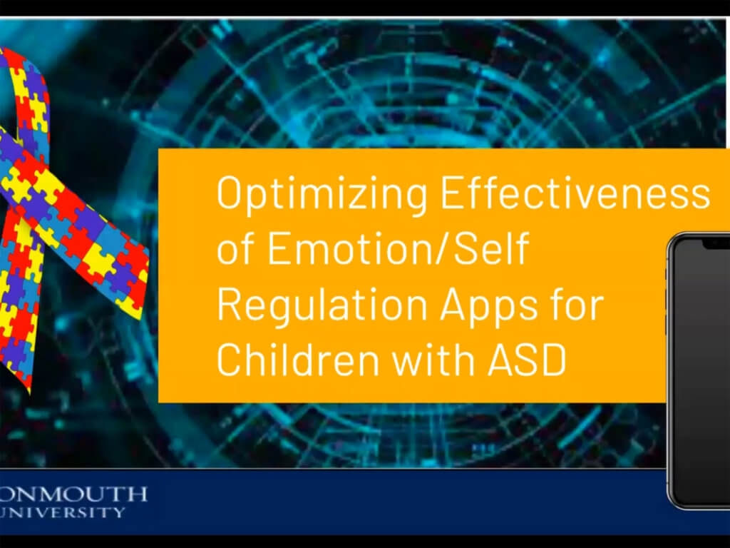Poster Image: Optimizing Effectiveness of Emotion/Self Regulation Apps for Children with ASD by Ashley Zingillioglu