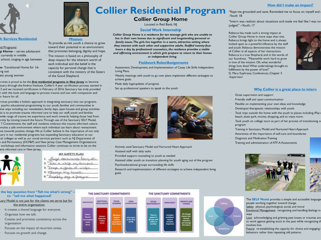Poster Presentation: SSW 2022 - Collier Residential Program by Rebecca