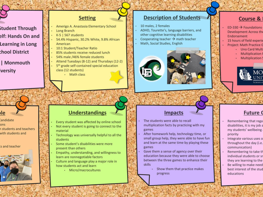 Poster Presentation: Serving the Student Through Serving Yourself: Hands On and Experiential Learning in Long Branch School District by Aja Perez