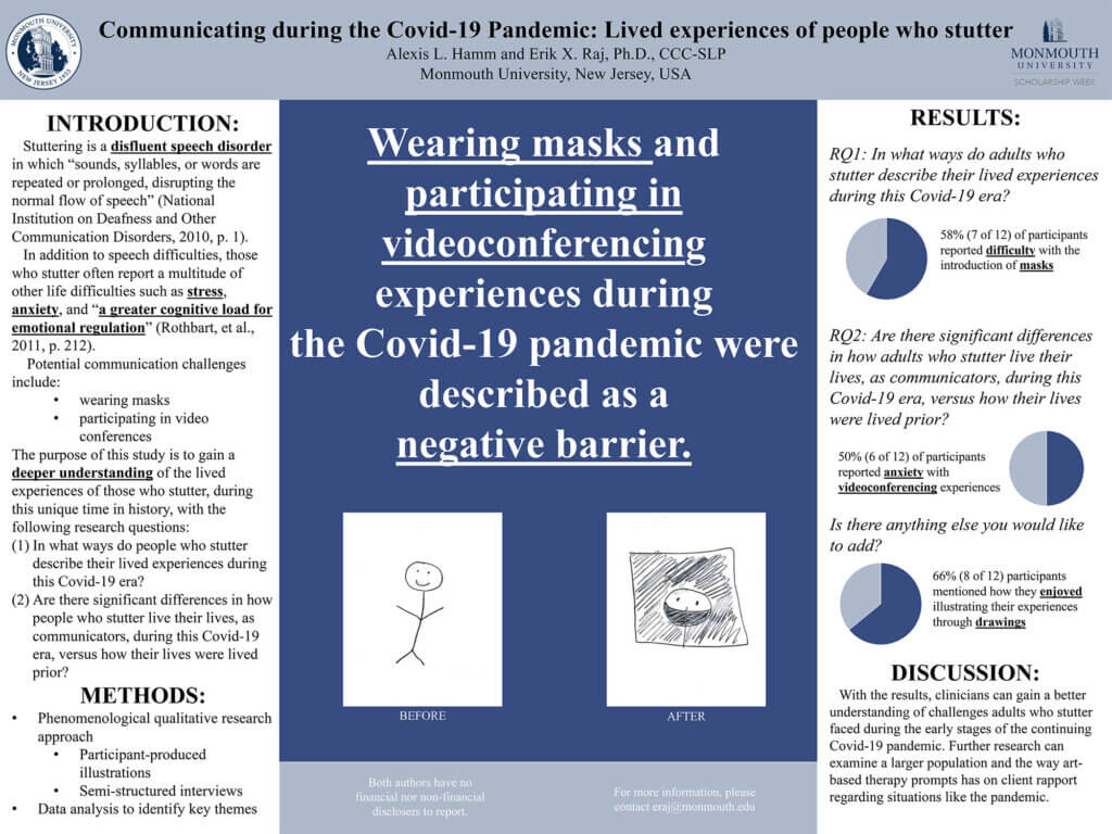 HawkTalk Poster: Communicating during the Covid-19 Pandemic: Lived experiences of people who stutter by Alexis Hamm