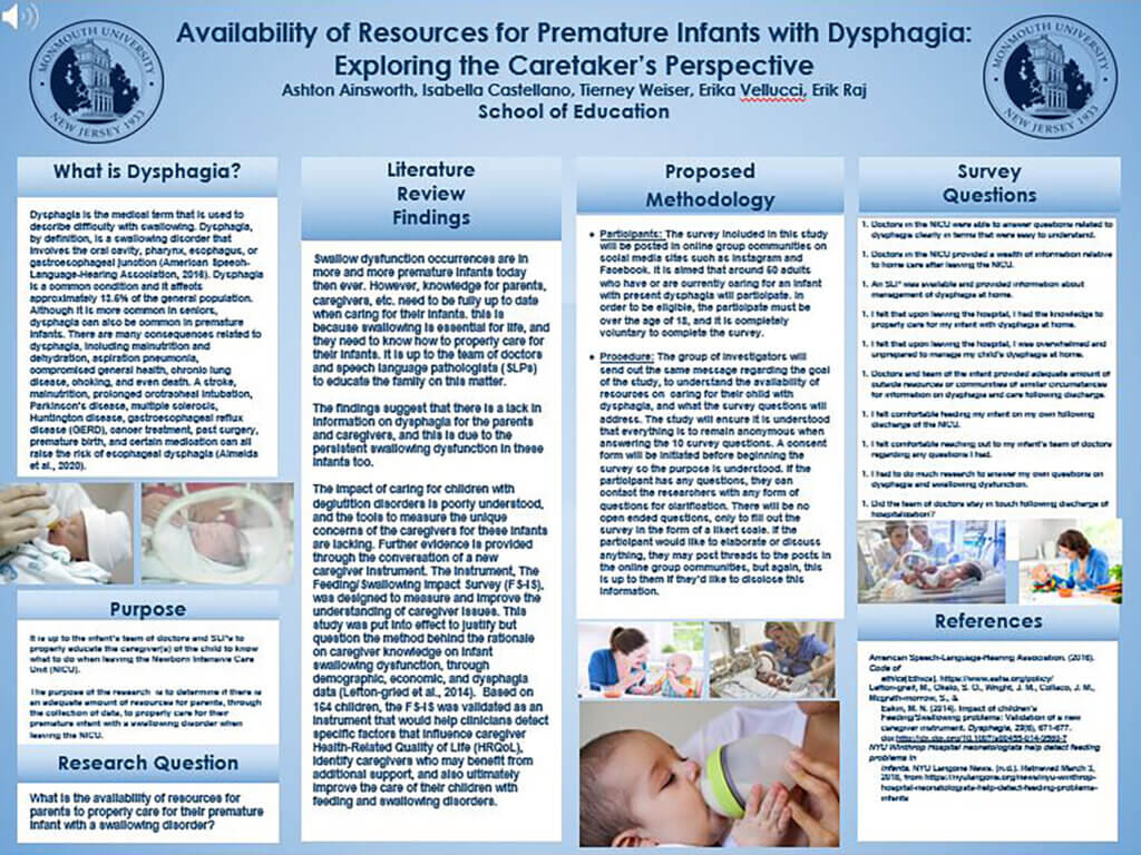 Poster Presentation: Availability of Resources for Premature Infants with Dysphagia: Exploring the Caretaker’s Perspective by Student Group