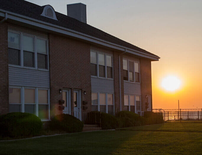 Picture of the University Bluffs during a sunrise