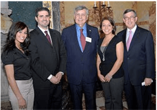 Photo shows from left: Sheena Migliaccio, Daniel Nicol, William Roberts, Nicole Mancini, and Paul G. Gaffney II.