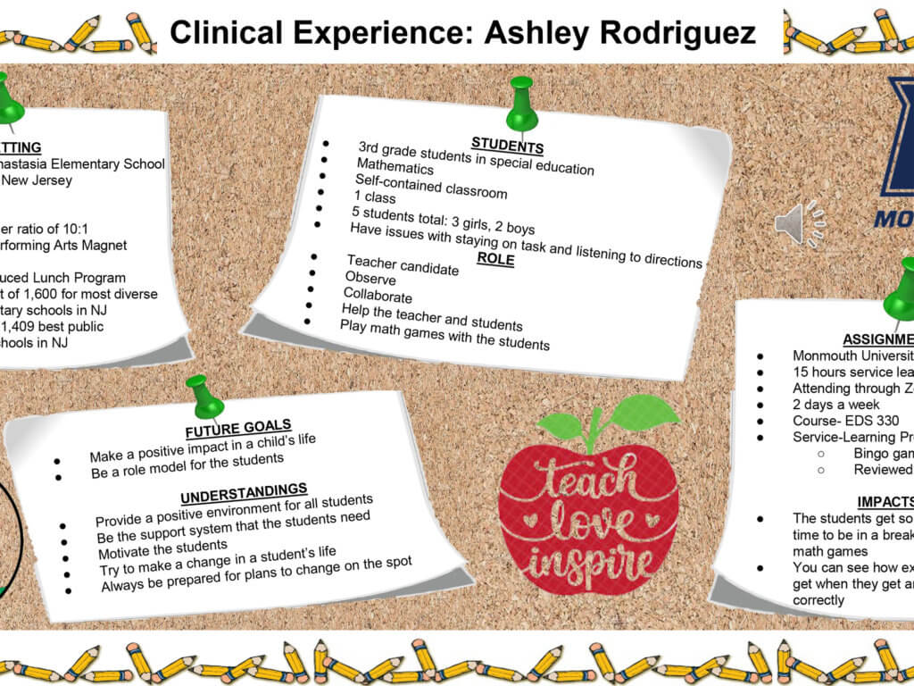 Poster Image: Experiential Education/Clinical Practice Reflections by Ashley Rodriguez