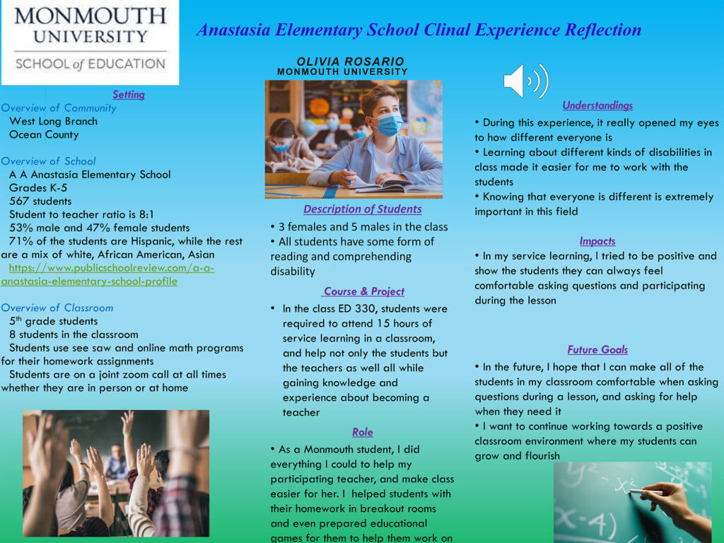 Poster Image: Anastasia Elementary School Experience by Olivia Rosario