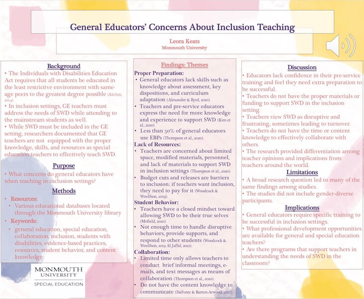 General Educators' Concerns About Inclusion Teaching
