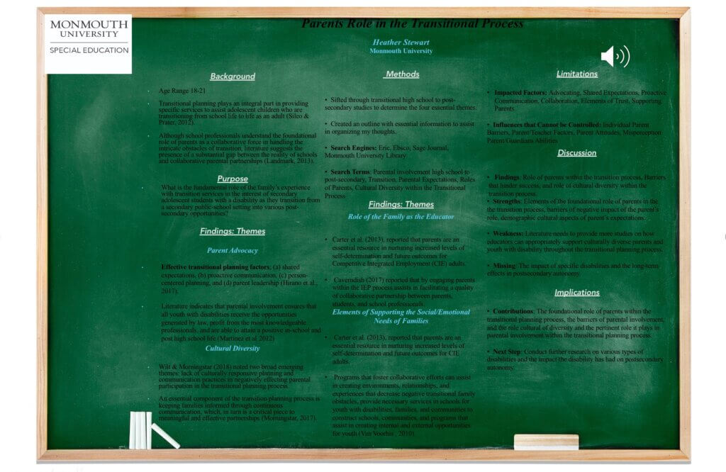 Parents Role in the Transitional Process
