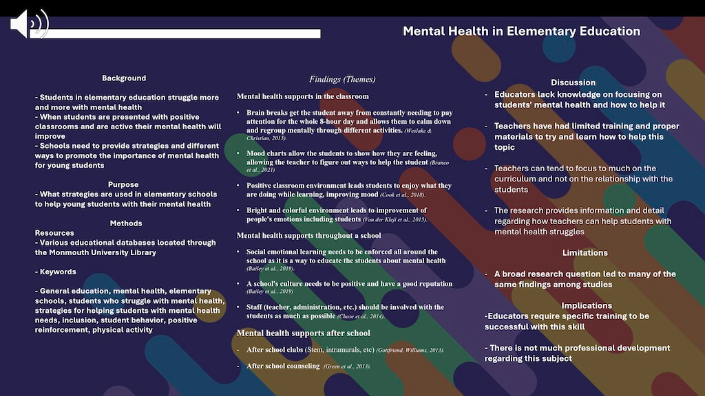 Thumbnail for Mental Health in Elementary Education