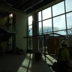 Click to View Science Building Construction Photo of View of the Atrium Entrance