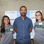 Photo of students Samantha Cavalli, and Lois Walton with Dr. Pedram Daneshgar