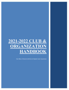 Photo image of 2021-2022 Club & Organization Handbook Cover