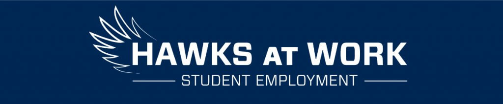 Banner Image States "Hawks at Work - Student Employment