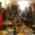 Photo of MU students enjoying a dinner in Italy Fall 2014 - Click to view larger image