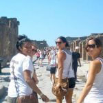 Photo of MU students visiting ancient ruins in Italy- Click to view larger image