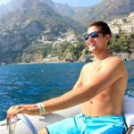 Photo of MU student boating on the Italian coast - Click to view larger image