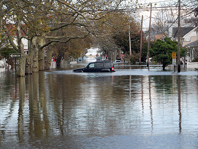 submerged car