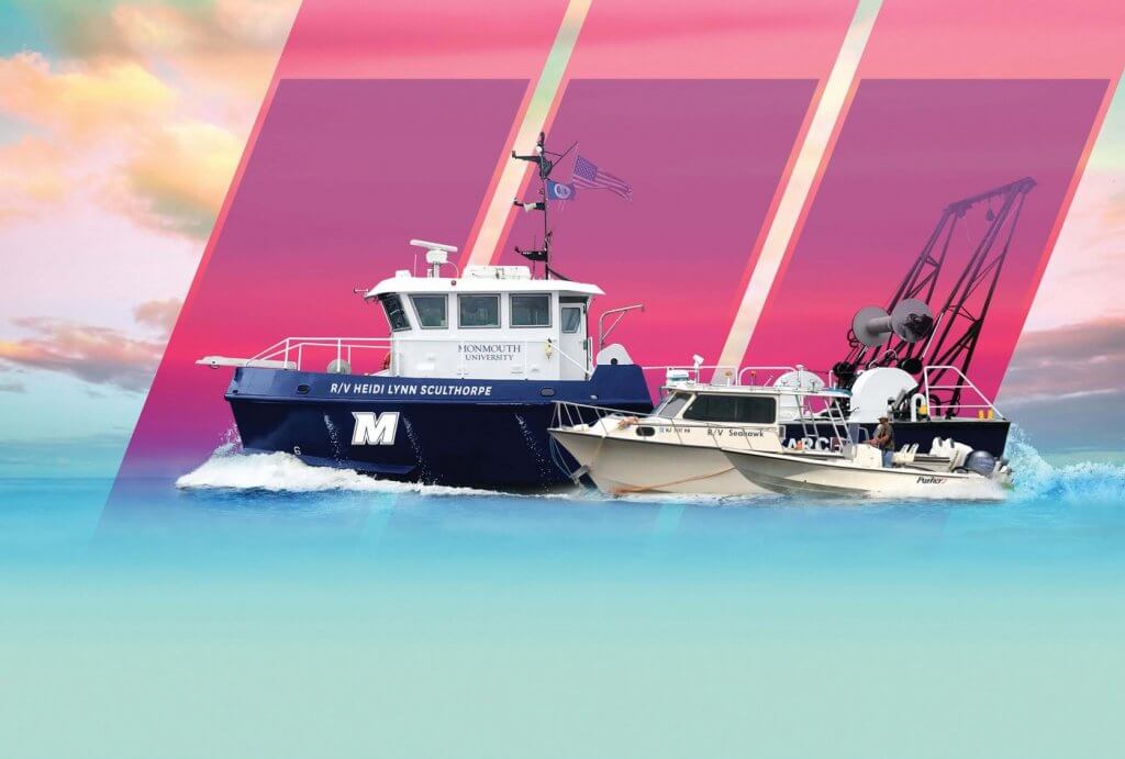 Artwork for Monmouth Magazine article on research vessels