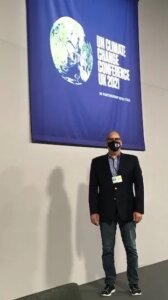 Photo of Randall Abata at COP26 conference