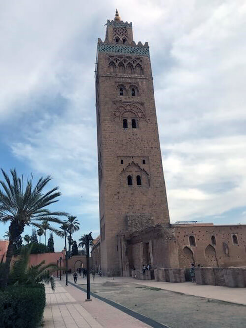The 12th century Koutoubia mosque in downtown Marrakesh.