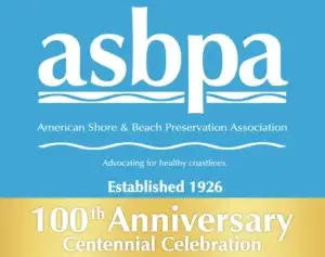 An ASBPA logo with a gold box beneath it reading "100th Anniversary Centennial Celebration"