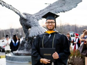 #MonmouthGrad24: Yesterday was a great day to be a Hawk 🦅💙🎓 We celebrated the #Classof2024 at the Ocean First Bank Center and we’re so proud of our #HawkFamily.

💙 Take a look at some of our favorite moments from Winter Commencement. Full photo album @ 🔗 in our bio. #MonmouthGrad24