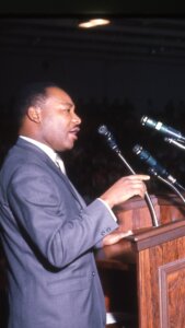 October 6, 1966. Dr. Martin Luther King Jr. visited Monmouth University during one of the most turbulent periods in American history. Speaking amid the turmoil of the Vietnam War and the ongoing struggle for civil rights, his words challenged us then as they challenge us now. He spoke of mutual destinies bound together, and a faith that “we will be able to transform the jangling discords of our nation into a beautiful symphony of brotherhood.”

To listen to Dr. King’s full speech, please visit the link in our bio.