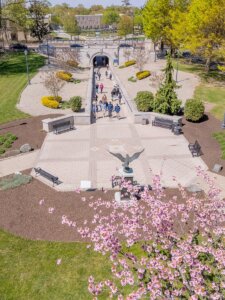 Nobody does spring like Monmouth. 🌸 Good luck on finals, Hawks — you’ve got this. 💙 #CampusViews