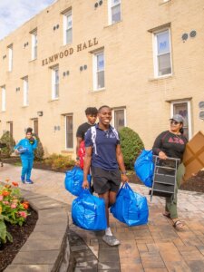 The #HawkFamily is moving in and we couldn’t be more excited. 💙 Shoutout to every staff member, volunteer, and family who showed up to help out. Welcome home! 🏠